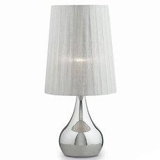 Настольная лампа с арматурой хрома цвета, текстильными плафонами Ideal Lux ETERNITY TL1 BIG