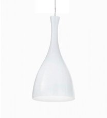 Светильник с арматурой хрома цвета, плафонами белого цвета Ideal Lux OLIMPIA SP1 BIANCO