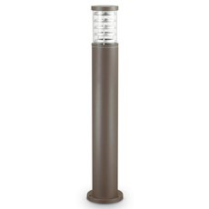 Светильник для уличного освещения с арматурой коричневого цвета, стеклянными плафонами Ideal Lux TRONCO PT1 H80 COFFEE