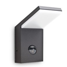 Светильник для уличного освещения с арматурой серого цвета Ideal Lux STYLE AP SENSOR ANTRACITE 3000K
