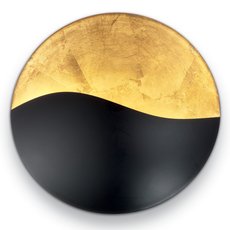 Бра с арматурой чёрного цвета, металлическими плафонами Ideal Lux SUNRISE AP4 NERO E ORO