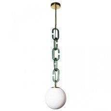 Светильник с стеклянными плафонами белого цвета Loft IT 10128P Green