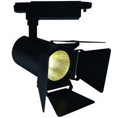 Шинная система с арматурой чёрного цвета, металлическими плафонами Arte Lamp A6720PL-1BK