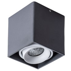 Точечный светильник с арматурой чёрного цвета, металлическими плафонами Arte Lamp A5654PL-1BK