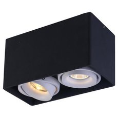 Точечный светильник с арматурой чёрного цвета Arte Lamp A5654PL-2BK