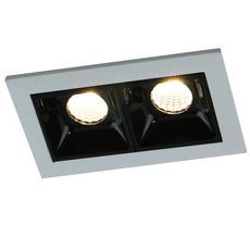 Точечный светильник с металлическими плафонами чёрного цвета Arte Lamp A3153PL-2BK