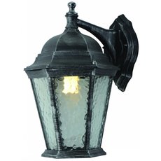 Светильник для уличного освещения с арматурой чёрного цвета, стеклянными плафонами Arte Lamp A1202AL-1BS