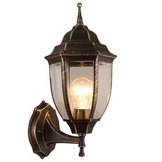 Светильник для уличного освещения с арматурой коричневого цвета, стеклянными плафонами Arte Lamp A3151AL-1BN