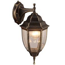 Светильник для уличного освещения с арматурой коричневого цвета, стеклянными плафонами Arte Lamp A3152AL-1BN