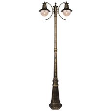 Светильник для уличного освещения с арматурой чёрного цвета, плафонами прозрачного цвета Arte Lamp A1523PA-2BN