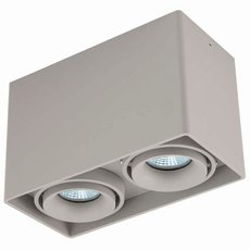 Точечный светильник с арматурой серого цвета, металлическими плафонами Donolux DL18610/02WW-SQ Silver Grey