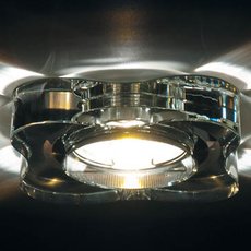Точечный светильник с арматурой хрома цвета, плафонами прозрачного цвета Donolux DL018B