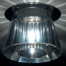 Точечный светильник с арматурой хрома цвета, плафонами прозрачного цвета Donolux DL026BS