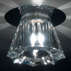 Точечный светильник с арматурой хрома цвета, плафонами прозрачного цвета Donolux DL026D