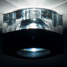 Точечный светильник с арматурой хрома цвета, стеклянными плафонами Donolux DL034C-Black