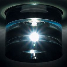 Точечный светильник с арматурой хрома цвета, стеклянными плафонами Donolux DL037C-Black
