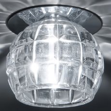 Точечный светильник с арматурой хрома цвета, плафонами прозрачного цвета Donolux DL071CH/Crystal