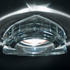 Точечный светильник с арматурой хрома цвета, стеклянными плафонами Donolux DL136CH/White