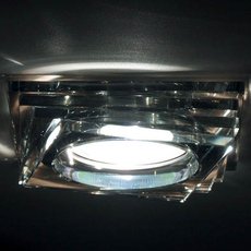 Точечный светильник с арматурой хрома цвета, стеклянными плафонами Donolux DL141CH/Grey