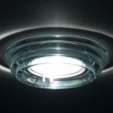 Точечный светильник с арматурой хрома цвета, плафонами прозрачного цвета Donolux DL143CH/White