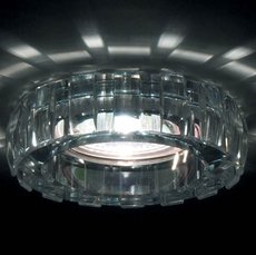 Точечный светильник с арматурой хрома цвета, плафонами прозрачного цвета Donolux DL144CH/White