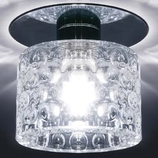 Точечный светильник с арматурой хрома цвета, плафонами прозрачного цвета Donolux DL148CH/White