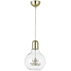Светильник с арматурой золотого цвета, стеклянными плафонами Donolux S111008/1gold