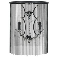Бра с арматурой чёрного цвета, металлическими плафонами Donolux W110240/2