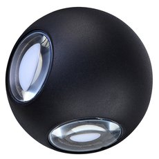 Бра с арматурой чёрного цвета, металлическими плафонами Donolux DL18442/14 Black R Dim