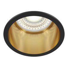 Точечный светильник с арматурой чёрного цвета, металлическими плафонами Maytoni DL049-01GB