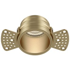 Точечный светильник с арматурой золотого цвета, металлическими плафонами Maytoni DL048-01MG