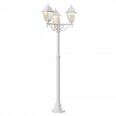 Светильник для уличного освещения с арматурой белого цвета, плафонами прозрачного цвета Maytoni O001FL-03W