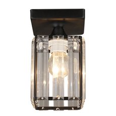 Светильник с стеклянными плафонами прозрачного цвета IMEX MD.3888-1-S BK