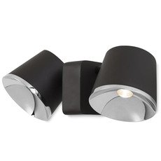 Бра с арматурой чёрного цвета, металлическими плафонами Leds-C4 05-5307-CI-21