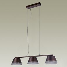 Светильник с арматурой коричневого цвета, металлическими плафонами Moderli V2751-3PL
