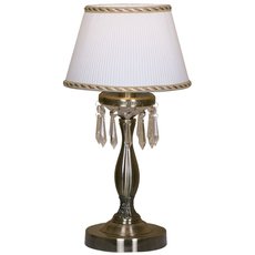 Настольная лампа с арматурой бронзы цвета, плафонами белого цвета Velante 142-504-01