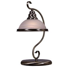Настольная лампа с арматурой бронзы цвета, плафонами белого цвета Velante 357-504-01