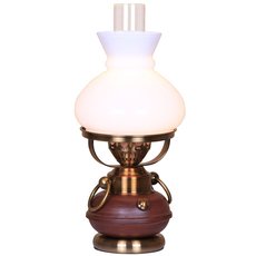 Настольная лампа с арматурой бронзы цвета, плафонами белого цвета Velante 321-504-01