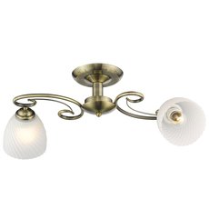Светильник с арматурой бронзы цвета, плафонами белого цвета Velante 726-507-02