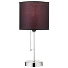 Настольная лампа с арматурой хрома цвета, текстильными плафонами Velante 291-124-01