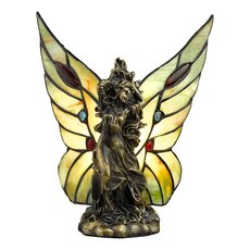 Настольная лампа с арматурой бронзы цвета, стеклянными плафонами Velante 806-804-01
