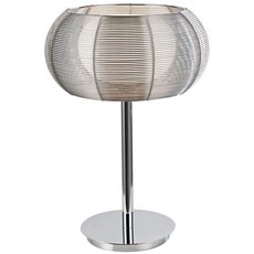 Настольная лампа с арматурой хрома цвета, стеклянными плафонами Wertmark WE220.01.204