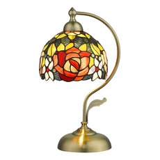 Настольная лампа с арматурой бронзы цвета, стеклянными плафонами Velante 828-804-01