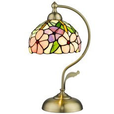 Настольная лампа с арматурой бронзы цвета, стеклянными плафонами Velante 888-804-01