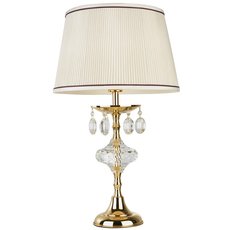 Настольная лампа с арматурой золотого цвета, плафонами бежевого цвета Wertmark WE349.01.304