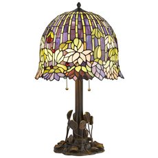 Настольная лампа с арматурой бронзы цвета, стеклянными плафонами Velante 883-804-02