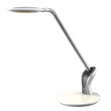 Настольная лампа с арматурой белого цвета, пластиковыми плафонами Uniel TLD-547 White-LED-400Lm-3300-6000K-Dimmer