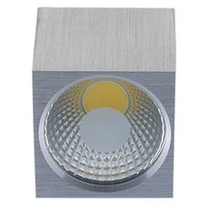 Точечный светильник с металлическими плафонами алюминия цвета Светкомплект ST-1080 COB SQ 5W AL 4100K