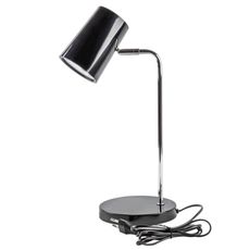 Настольная лампа с арматурой чёрного цвета, плафонами чёрного цвета Uniel ULM-B600 6W-4500K-DIM BLACK