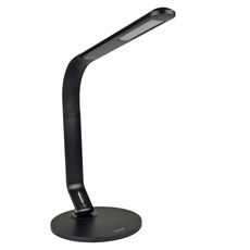 Настольная лампа с арматурой чёрного цвета, пластиковыми плафонами Uniel TLD-555 Black-LED-500Lm-5500K-Dimmer-USB